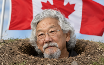David Suzuki sees his shadow on Canada Day. 6 more weeks of heatwaves.